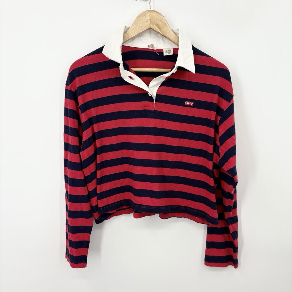 Levi's Red and Blue Striped Blouse